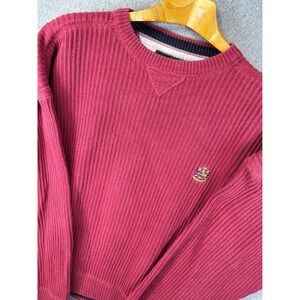 Woods & Gray Mens XXL 2XL Crewneck Knit Sweater Ribbed Weathered Cotton Burgundy